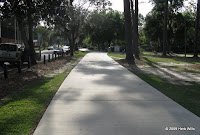 The Azalea City Trail heading west through Drexel Park. Drexel Park photo
