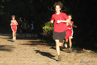 Jack Rutledge assumes the lead in the middle school two-mile.