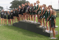 Chiles and Lakewood Ranch, the top two 3A girls' teams, with their trophies.