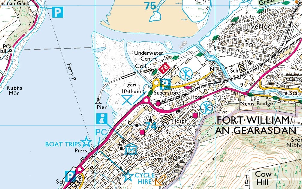 Map Of Fort William Area Except The Kyles And Western Isles: Fort William