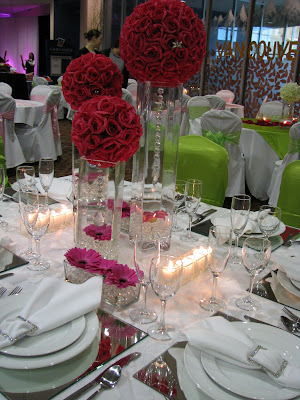 Chair Covers by Special Moments Decorating Design: Fushia rose balls