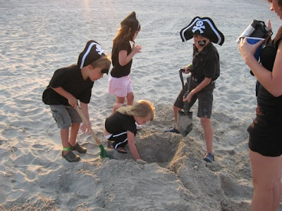 Pirates Digging for Treasure on the Outer Banks