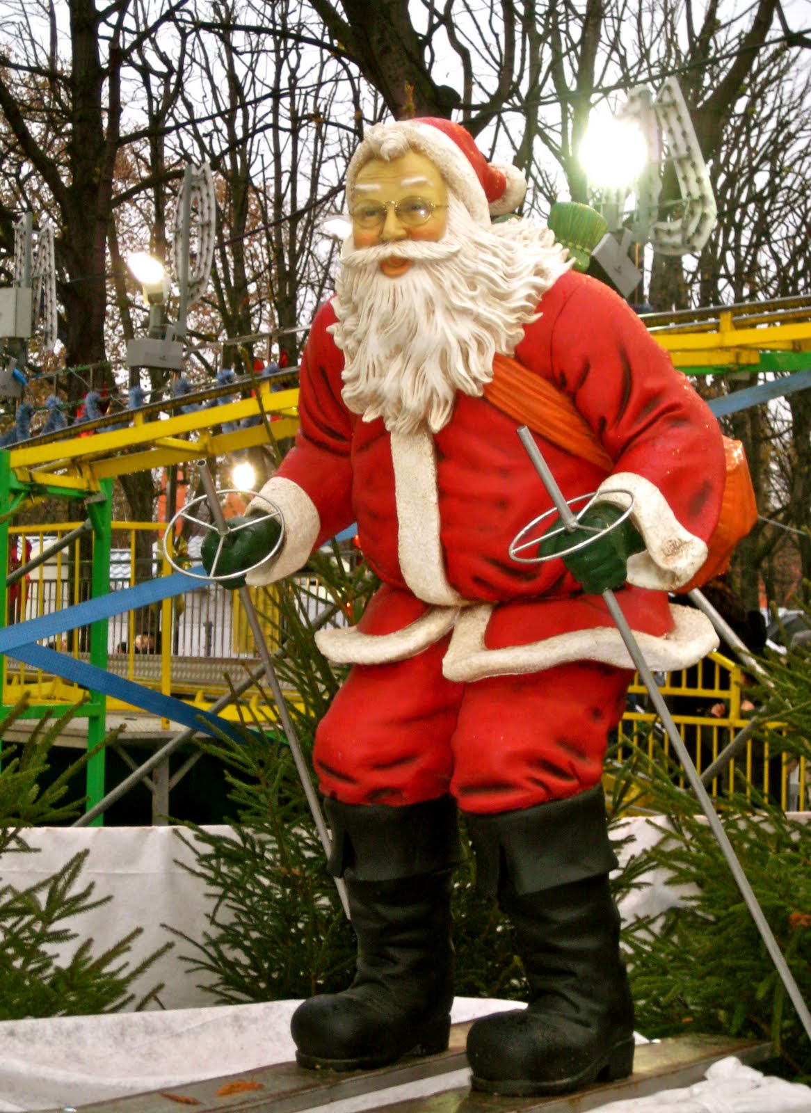 Christmas Market Along The Champs Elysees