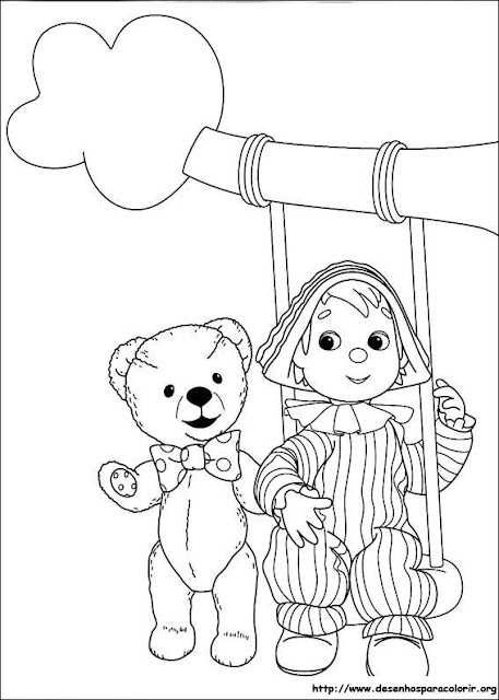 Desenhos Para Pintar A Boneca e o Urso
