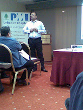 Presentation with PMI-Lebanon Chapter at the Holiday Inn,  Dec08