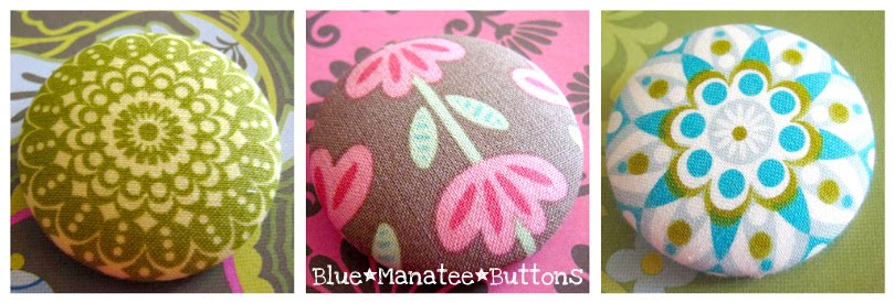 Blue Manatee Buttons