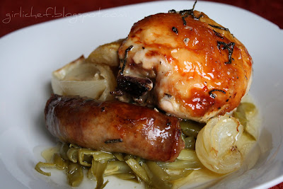 One-Pan Onion Chicken and Sausage