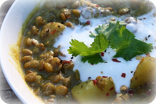 Lentils and Potatoes with Curry