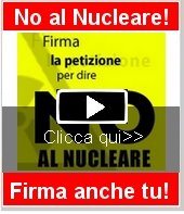 Firma la petizione per dire NO al NUCLEARE.