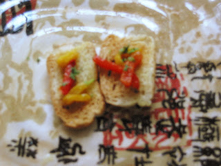 Antipasto...Roasted Bell Peppers on Melba Toast