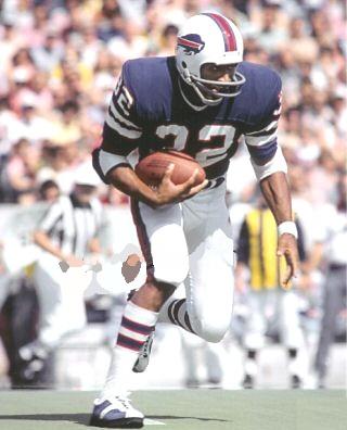 Running back O.J. Simpson of the Buffalo Bills carries the ball