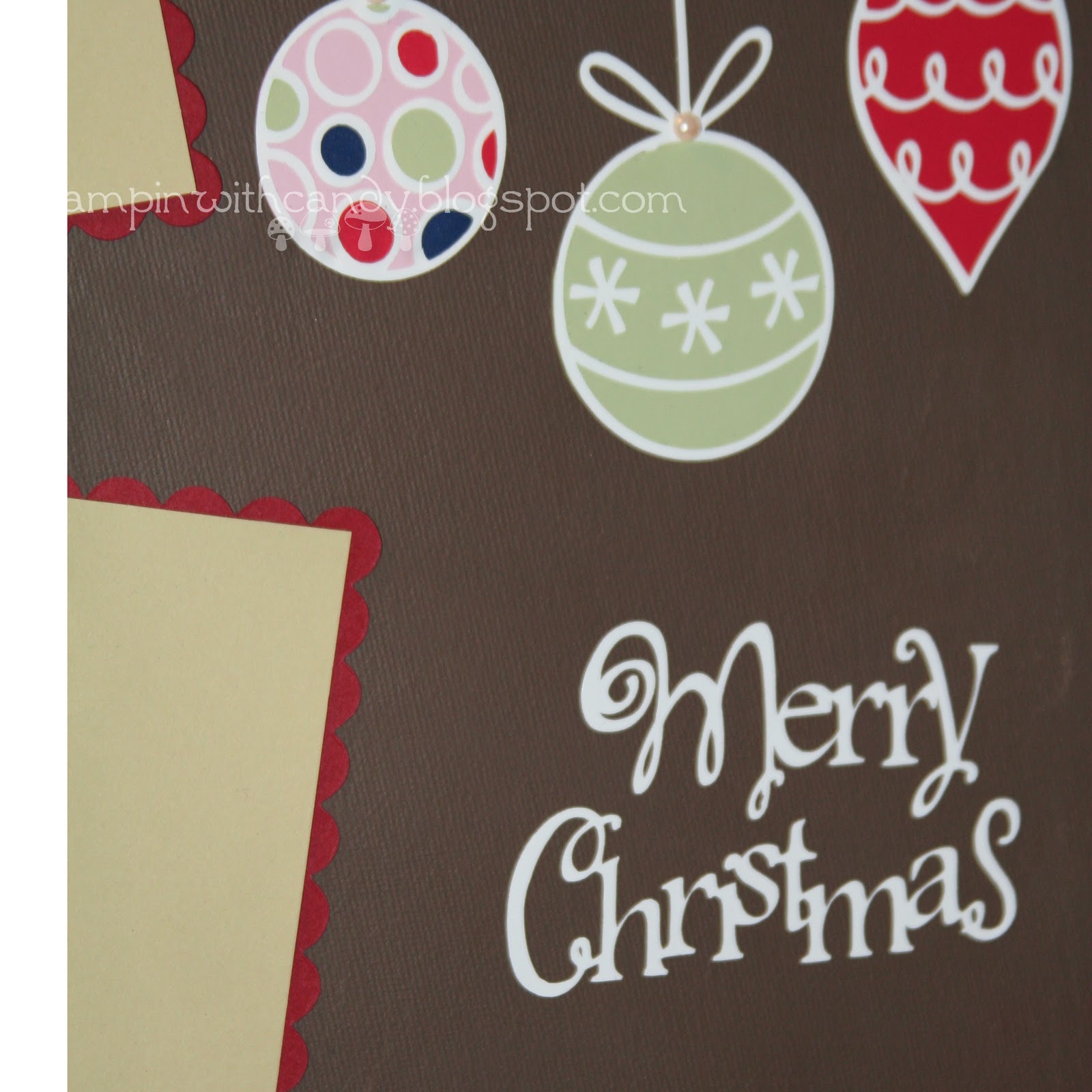 Stampin With Candy Christmas altered canvas project/ Stampin' Up! vinyl