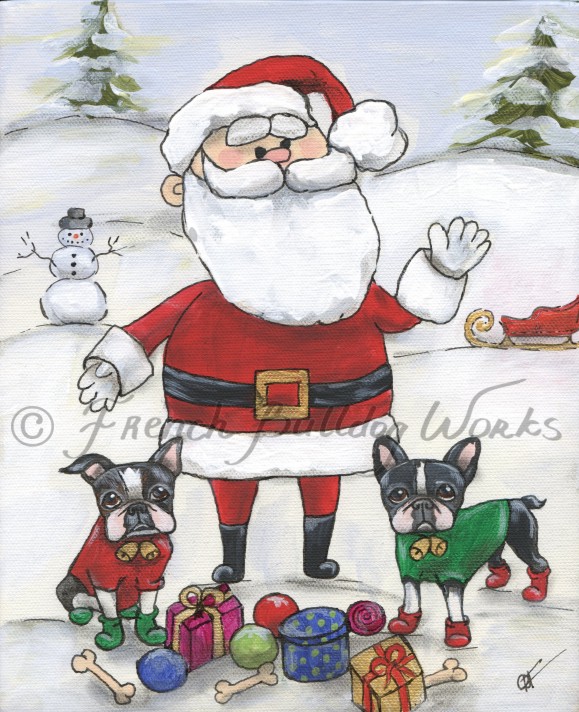 French Bulldog Works: Holiday Christmas Cards