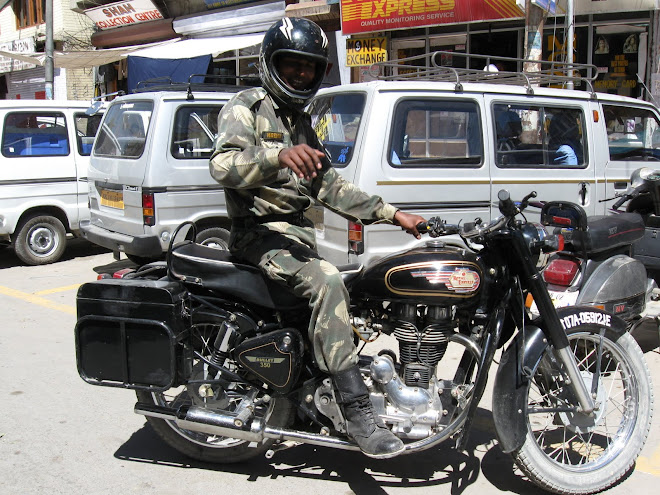 Indian Army guy on a civilian Enfield Bullet