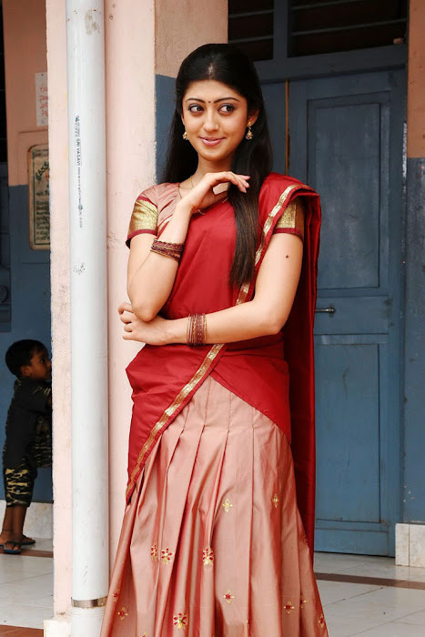 praneetha loks in half sareebava movie hot photoshoot