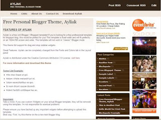 Ayliak - The Beautiful New Free Blogger Template