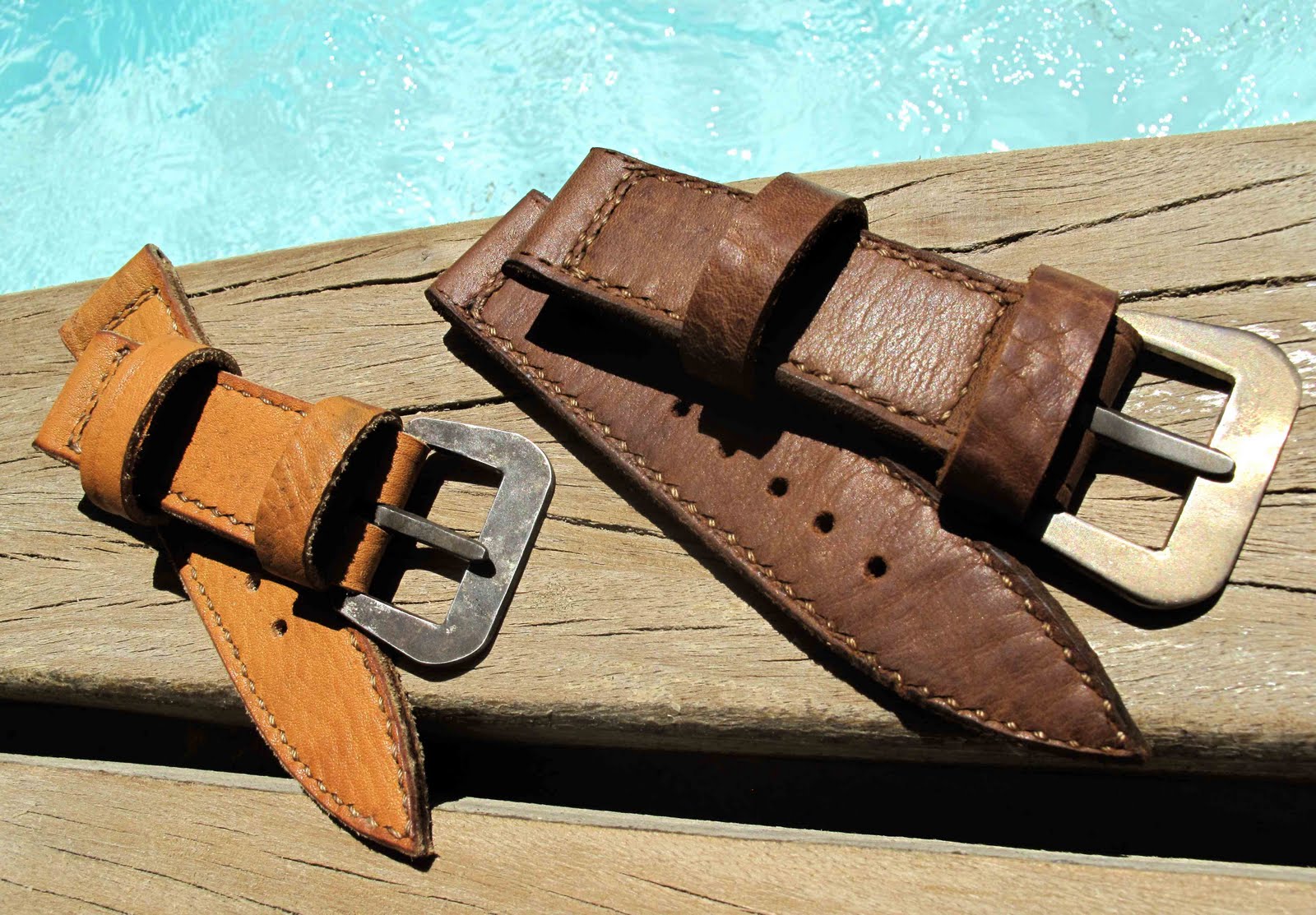 hamilton leather watch straps New Vintage Buckles GUNMETAL & SCORCHED