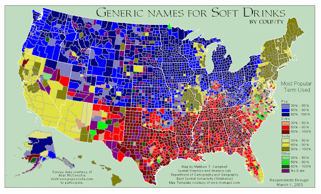 Pop vs. Soda vs. Coke