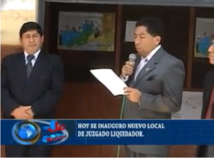 Inauguración del nuevo local del Juzgado Liquidador en Cajabamba