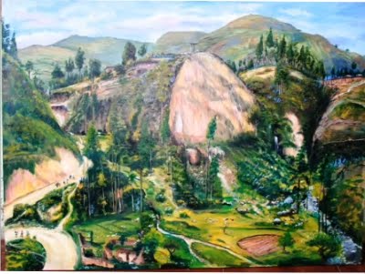 50 cuadros artísticos del Concurso Nacional de Pintura Rápida en Cajabamba