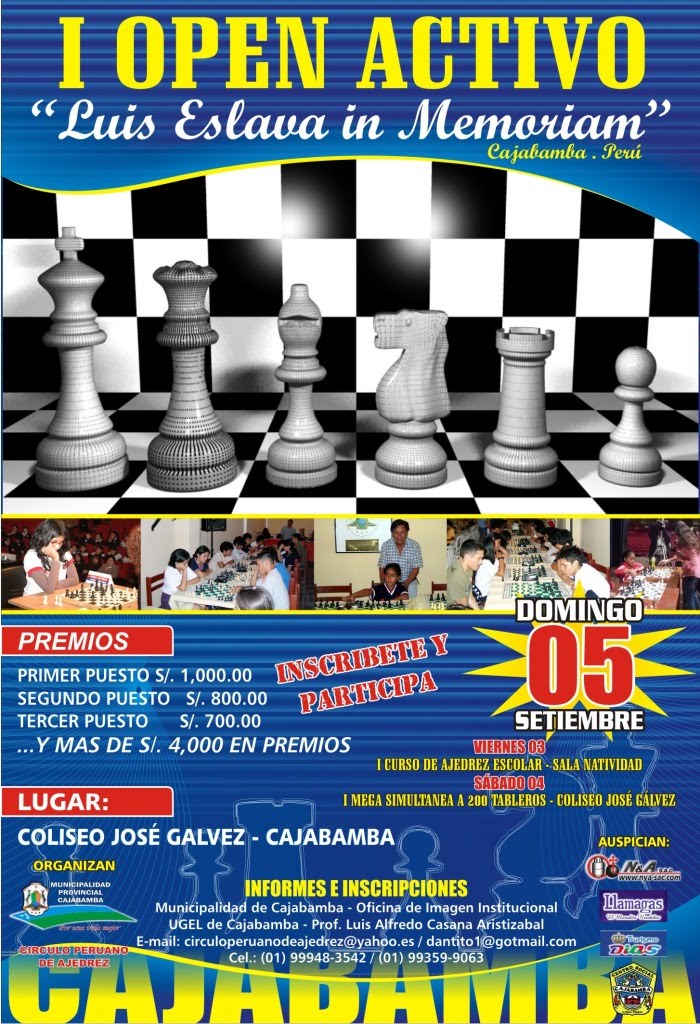 Centro Social Cajabamba de Lima  organiza concurso de ajedrez