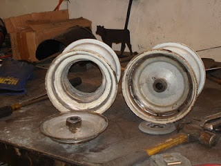 Ed's Metal Creations: Modified Rims for Homemade Utility Vehicle