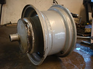 Ed's Metal Creations: Modified Rims for Homemade Utility Vehicle