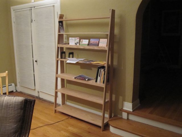 ladder bookshelf plans