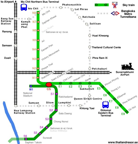 boomingtales: Bangkok Metro Map