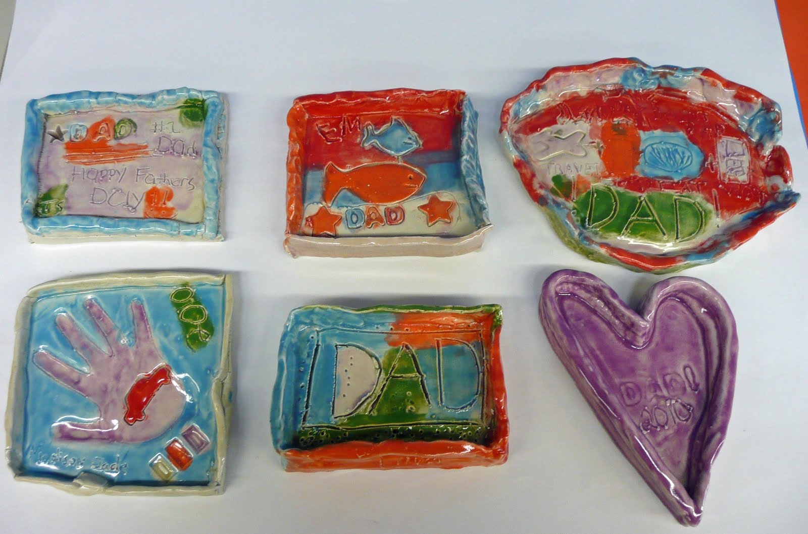 that artist woman: Clay Trays for Father's Day