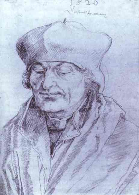 [Albrecht+Durer.+Portrait+of+Erasmus.+1520.+Charcoal+on+paper.+Louvre,+Paris,+France.+More..jpg]