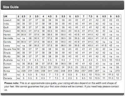 french shoe size to european