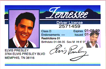 Elvis' Drivers' License