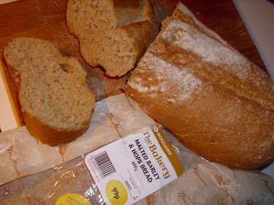 Picture of a loaf of Morrisons Barley Malt and Hops bread, price 99p