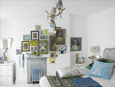 Gray  Green Bedroom on White Bedroom With Blue And Green Accents Is Made Personal By A