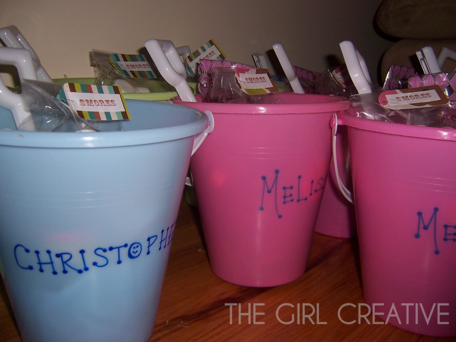 {Beach Pail Goody Bags for Summer Birthday Party} - The Girl Creative