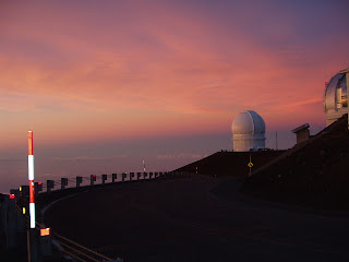 Sunset over Big Island at Mauna Kea Summit