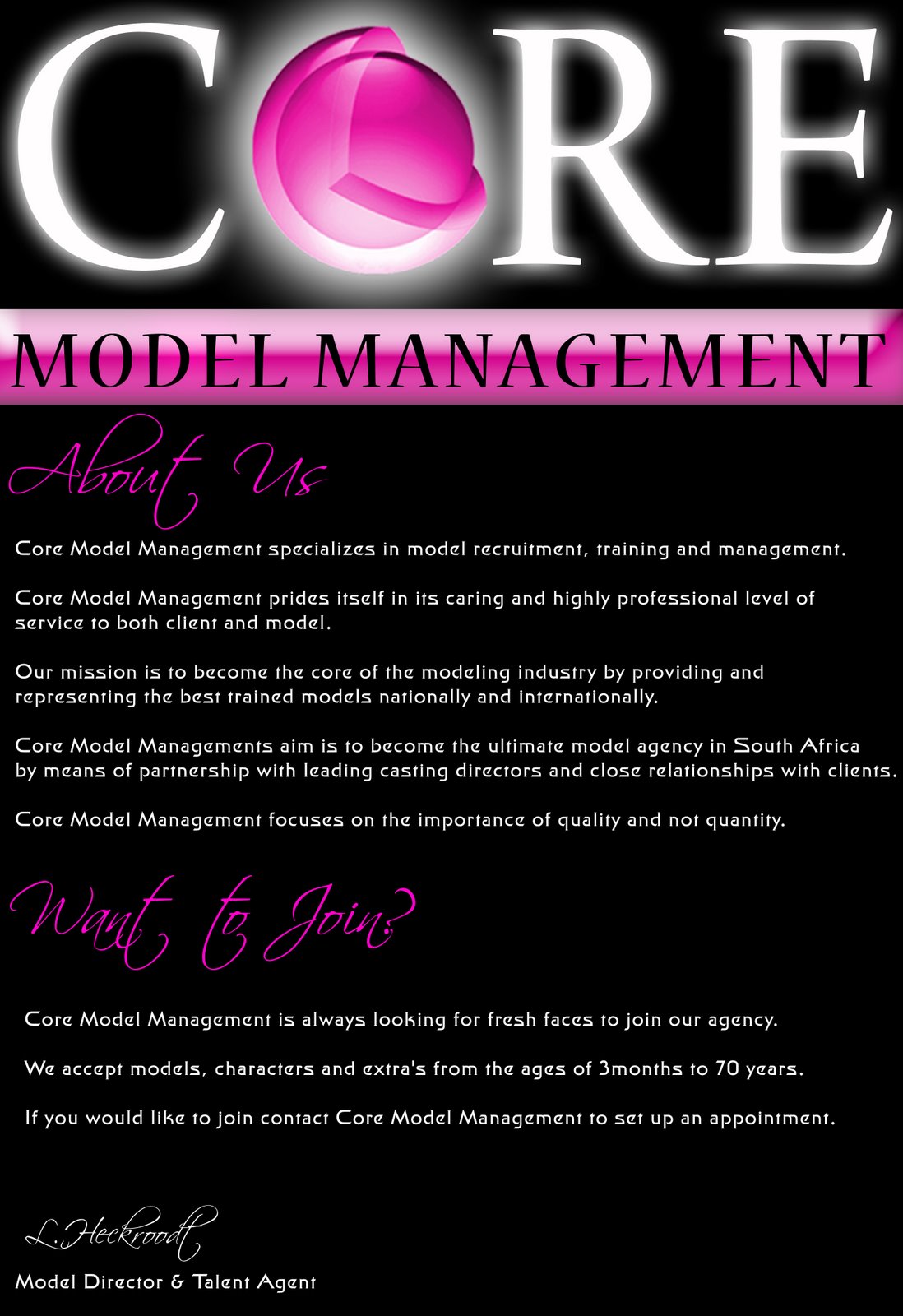 Core Model Management Model Helga Barkhuizen