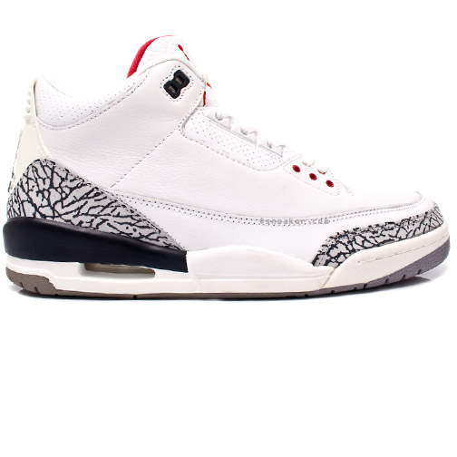 jordan retro 3 white fire red black
