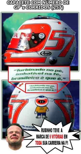 Capacete Rubens Barrichello