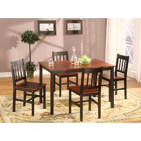 7pcs Velalzquez Metal  Wood Dining Table  6 Chairs Set: Amazon