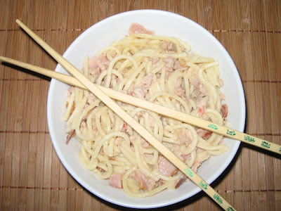 Spaghetti cu sos alb 2