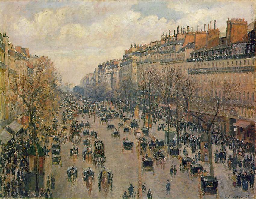 Boulevard Montmartre. Soleil apres-midi, 1897. Camille Pissaro