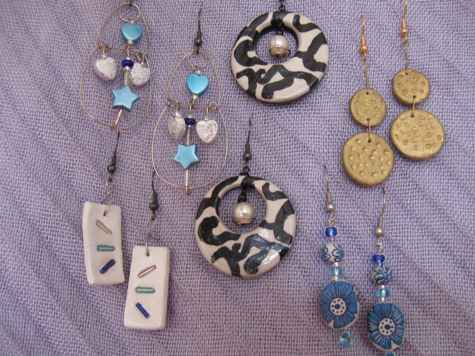 HomeMade Craft Earrings From Clay N1