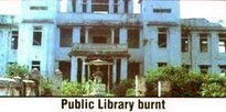 Jaffna public library burnt