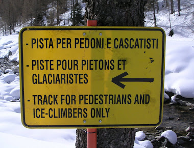 Track for Ice Climbers Only! Cogne Italy