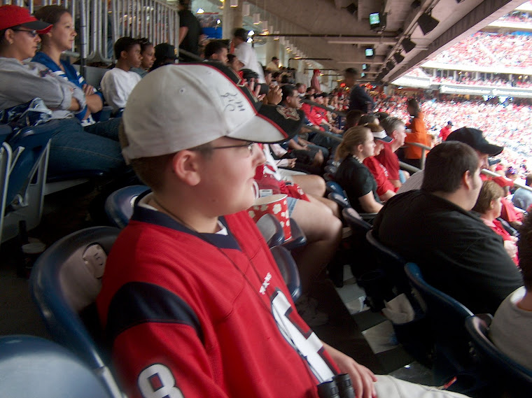 Tanner's first Houston Texans game.