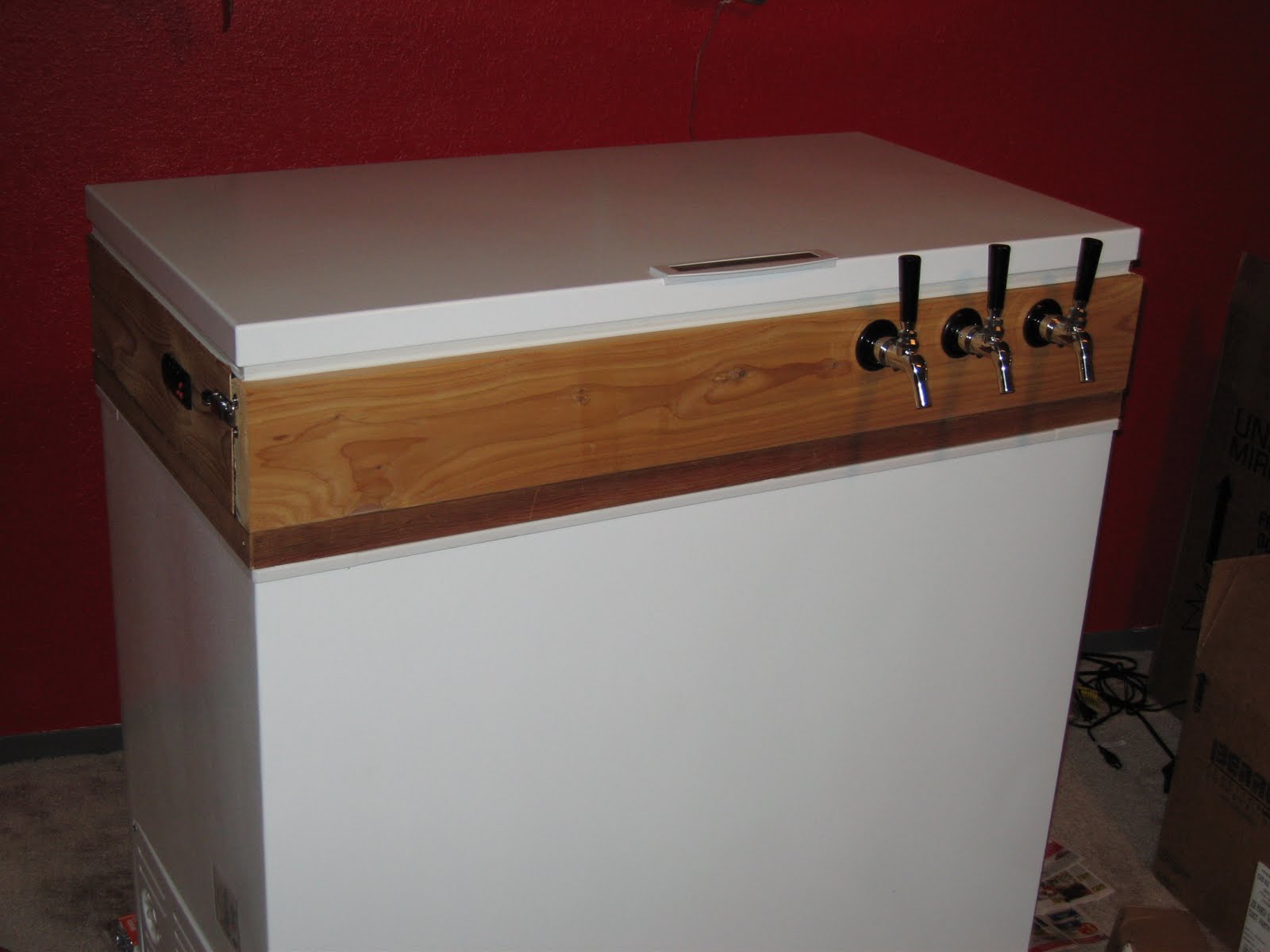 Cedar Rose Brewing Freezer + Kegs = Keezer!