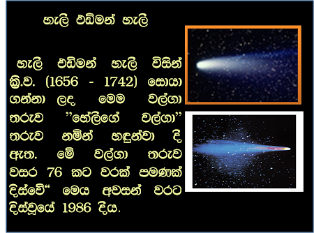 Hally's Comet Text & image