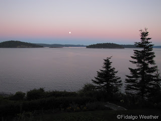 Summer Moonrise over Skagit Bay